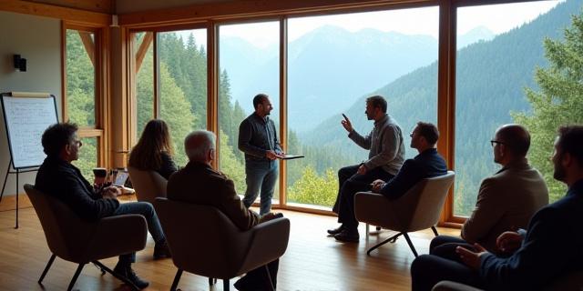 Philosophy workshop in mountain setting