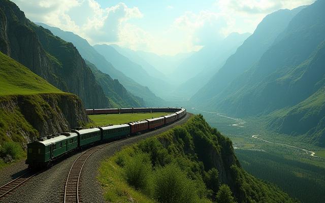 Scenic train journey slow travel adventure