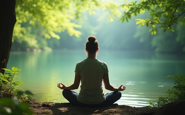 Silent wellness meditation retreat in nature